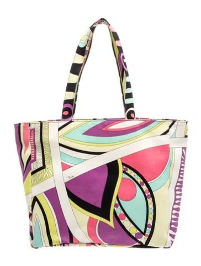 Pre-owned Pucci Canvas Tote In Multi