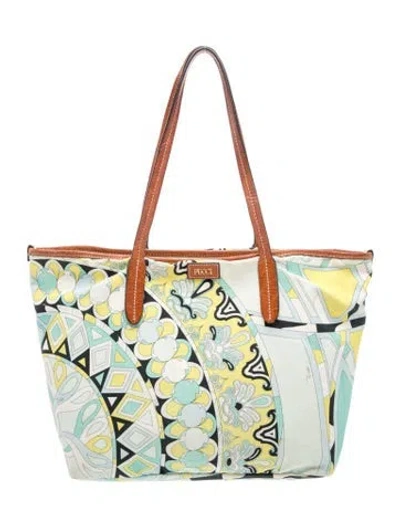Pre-owned Pucci Canvas Tote In Multicolor