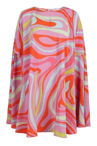 Pucci Cape-style Dress In Pink