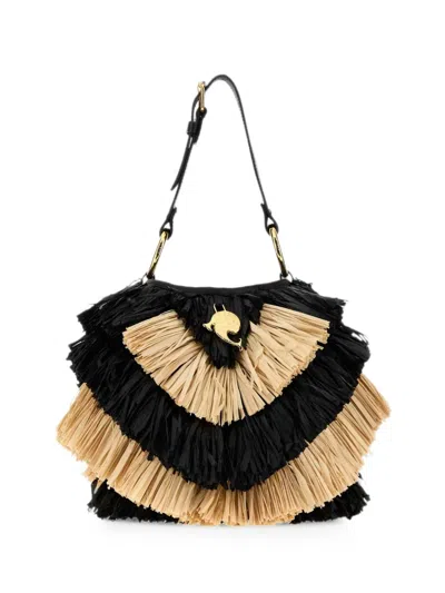 Pucci Capriccio Raffia Tote Bag In Black