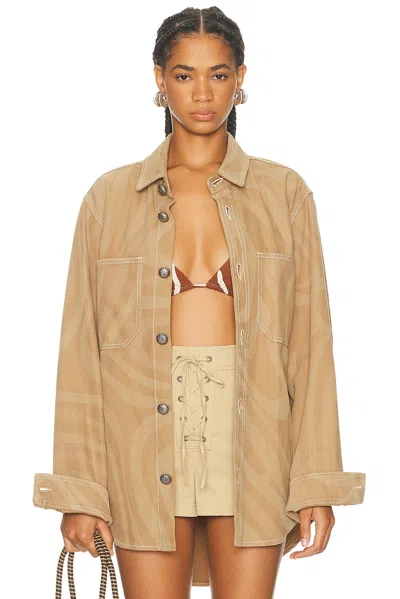 Pucci Cargo Jacket In Gold