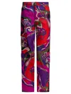 Pucci Cargo Trousers Featuring Orchidee Design In Multi