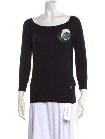 Pre-owned Pucci Cashmere Graphic Print Sweater W/ Tags In Black