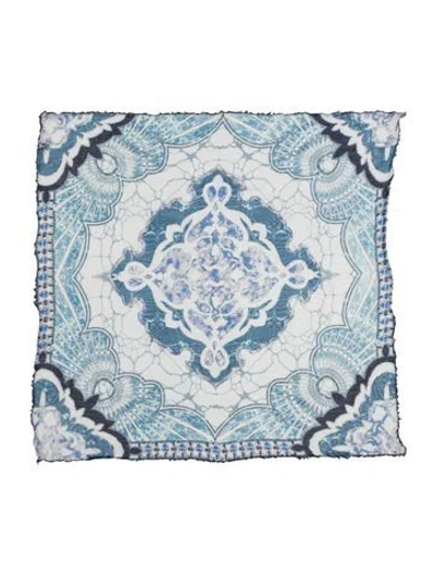 Pre-owned Pucci Cashmere Printed Scarf In Blue