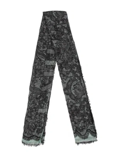 Pre-owned Pucci Cashmere Printed Scarf In Green