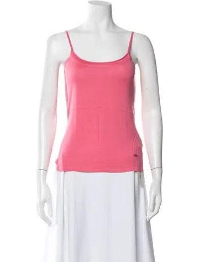Pre-owned Pucci Cashmere Scoop Neck Top In Pink
