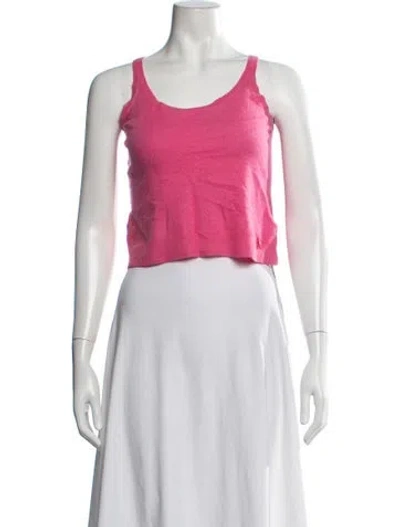 Pre-owned Pucci Cashmere Scoop Neck Top In Pink