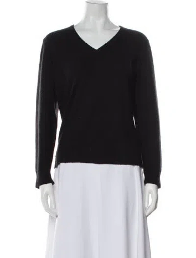 Pre-owned Pucci Cashmere V-neck Sweater In Black