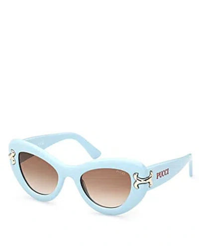 Pucci Cat Eye Sunglasses, 50mm In Blue