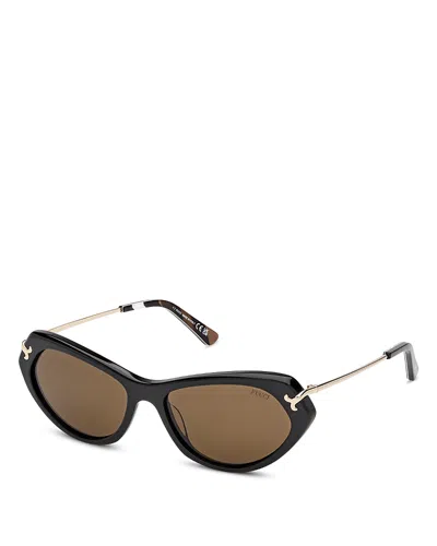 Pucci Cat Eye Sunglasses, 56mm In Black