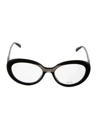 Pre-owned Pucci Cat-eye Eyeglasses In Black