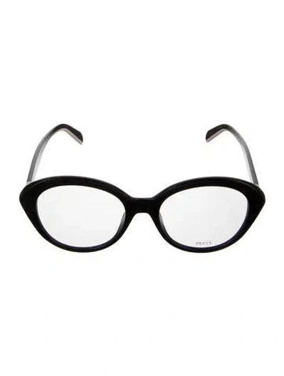 Pre-owned Pucci Cat-eye Eyeglasses In Black