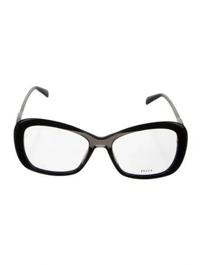 Pre-owned Pucci Cat-eye Eyeglasses In Black