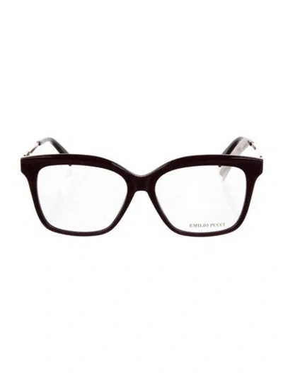 Pre-owned Pucci Cat-eye Eyeglasses In Burgundy