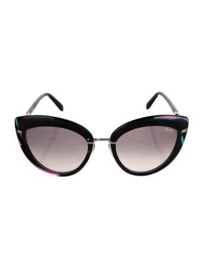 Pre-owned Pucci Cat-eye Gradient Sunglasses In Black