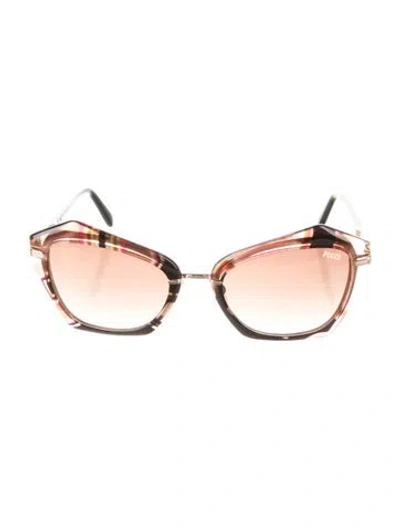 Pre-owned Pucci Cat-eye Gradient Sunglasses In Black