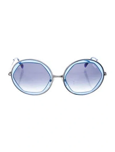 Pre-owned Pucci Cat-eye Gradient Sunglasses In Blue