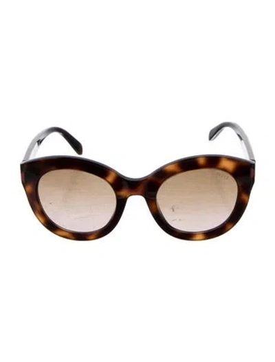 Pre-owned Pucci Cat-eye Gradient Sunglasses In Brown