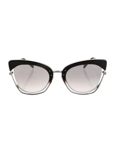 Pre-owned Pucci Cat-eye Mirrored Sunglasses In Black