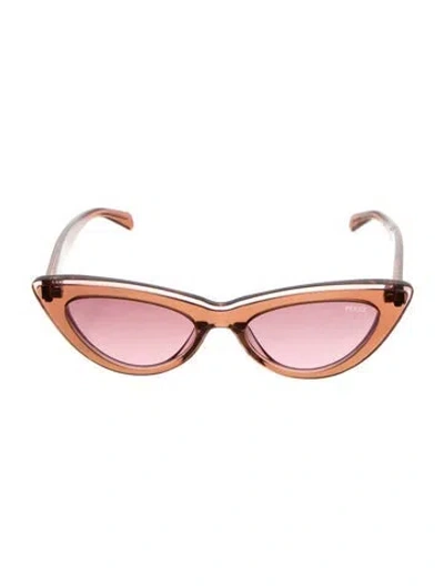 Pre-owned Pucci Cat-eye Mirrored Sunglasses In Pink