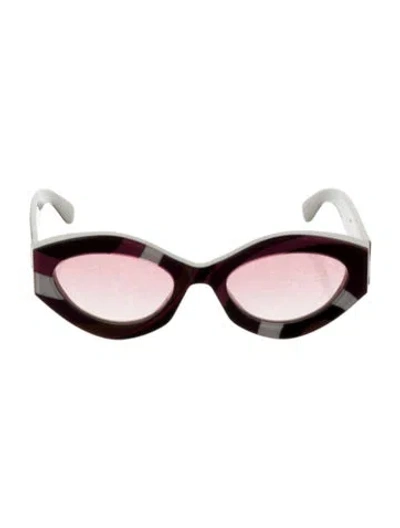 Pre-owned Pucci Cat-eye Mirrored Sunglasses In Pink