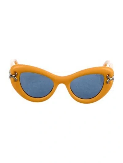 Pre-owned Pucci Cat-eye Mirrored Sunglasses In Yellow