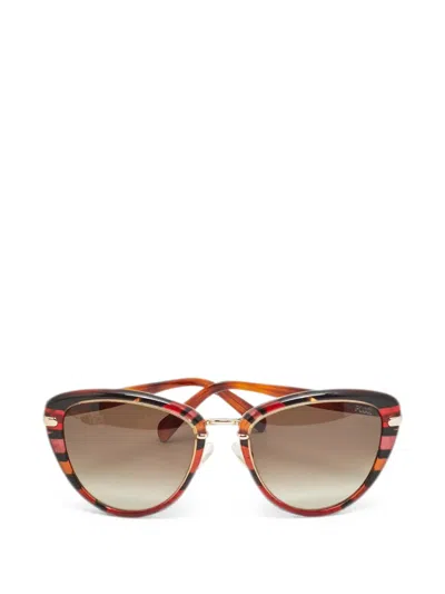 Pre-owned Pucci Cat-eye Sunglasses In Red