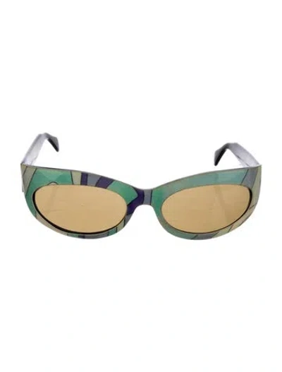 Pre-owned Pucci Cat-eye Tinted Sunglasses In Blue