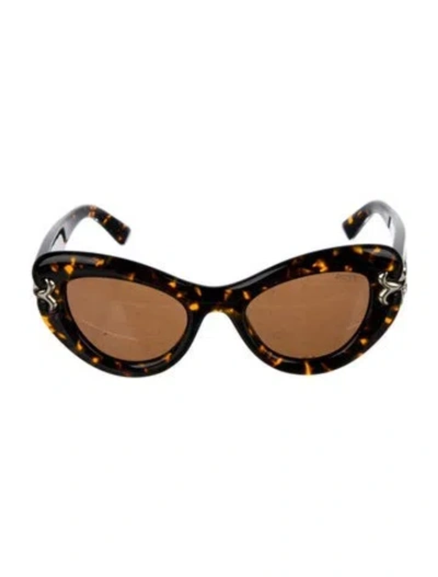 Pre-owned Pucci Cat-eye Tinted Sunglasses In Brown