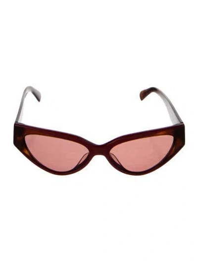 Pre-owned Pucci Cat-eye Tinted Sunglasses In Red