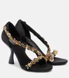 Pucci Chain-detail Satin Sandals In Multi