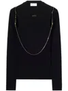 Pucci Chain-embellished Rib-knit Top In Black