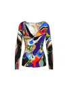 Pucci Printed Long-sleeved Top In White