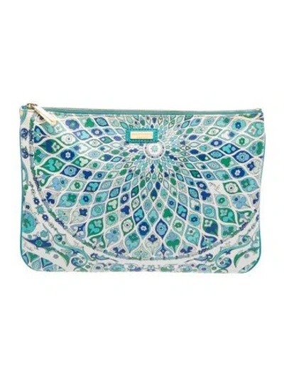 Pre-owned Pucci Clutch In Blue