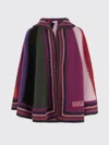 Pucci Stylish Knit Cape With Collar And Hem In Multi
