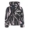 Pucci Coats Blacks And Greys In Multi