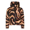 Pucci Printed Nylon Down Jacket In Brown