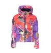 Pucci Hooded Down Jacket Zip Pockets In Multi