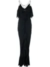 Pucci Cold Shoulder Gown In Black