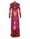 Pucci Collane Print Buttoned Maxi Dress In Multi