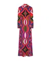 Pucci Collane Print Buttoned Maxi Dress In Red
