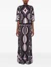 Pucci Collane Print Long Dress In Multi