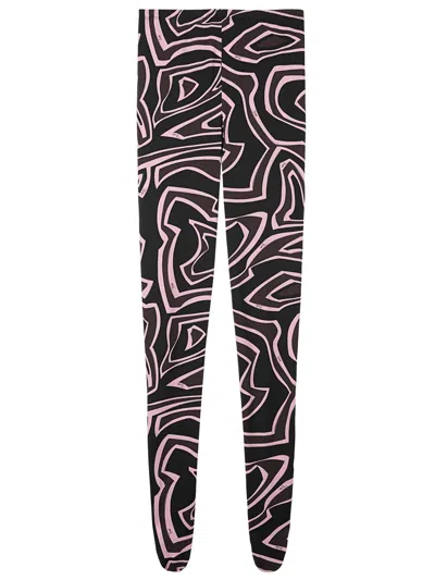 Pucci Collant In Stampa Labirinto In Black