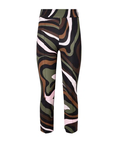 Pucci Colorful Printed Cropped Pants In Multi