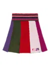 Pucci Striped Wool-blend Miniskirt In Multi