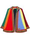Pucci Colour-block Wool Cape In Red