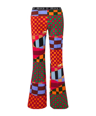 Pucci Comfortable High-waisted Flared Pants In Red