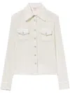 Pucci Contrast-stitching Crepon Shirt In White