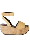 Pucci Cork Platform Sole Sandals In Neutrals