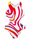 Pucci Costume Con Stampa In Orange